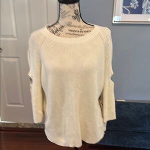 1. State Women's Ivory Crew Neck Sweater